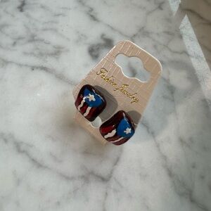 Puerto Rico Flag Handmade earrings